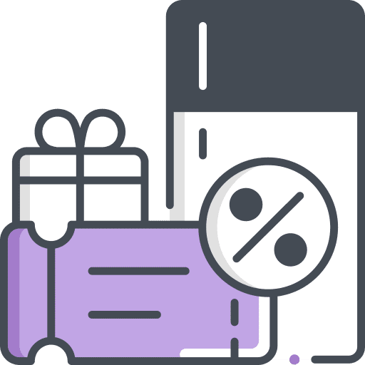 Coupon commerce and shopping sticker coupon icon
