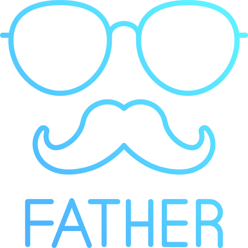 Fathers day best dad moustache celebration icon