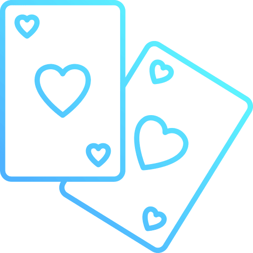 Playing casino gaming card game icon Playing casino gaming card game icon