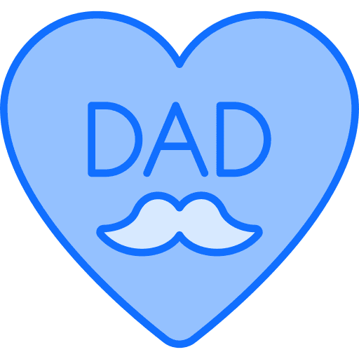 Heart fathers day love and romance family icon Heart fathers day love and romance family icon