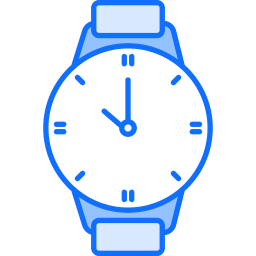 Watch time and date accessory watch icon Watch time and date accessory watch icon