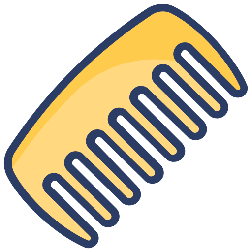 Comb grooming hair salon comb icon