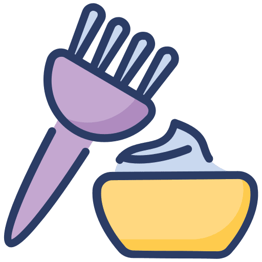 Hair care beauty coloring dye icon