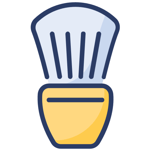 Shaving brush shaving brush grooming care icon