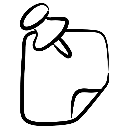 Pushpin thumbtack pinned notes sticky notes icon