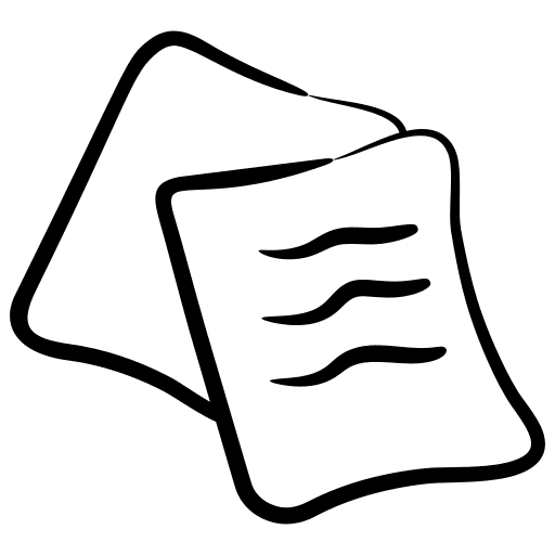 Sticky note files and folders memo education icon