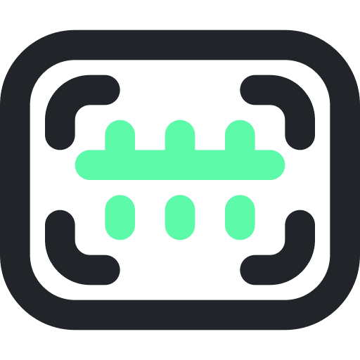 Barcode product data scan icon