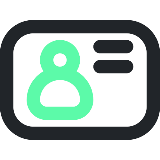 Id card user identification id card icon