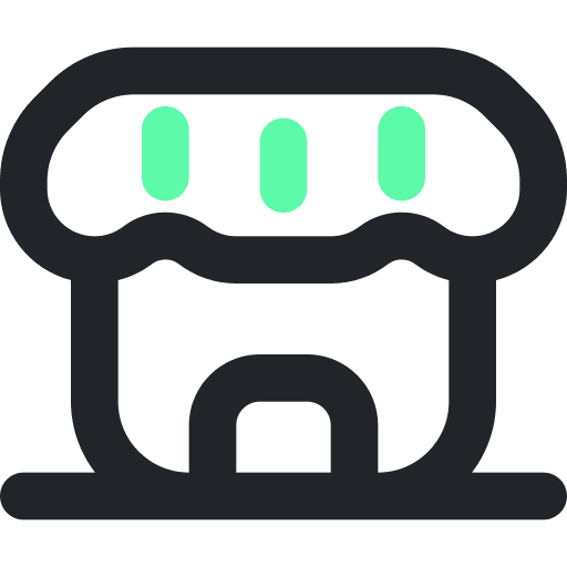 Store shooping architecture and city shop icon