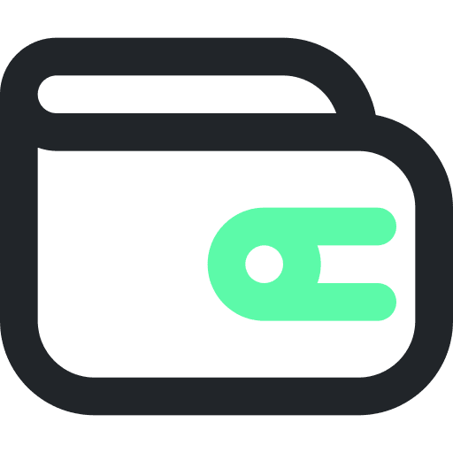 Wallet pay finance purse icon