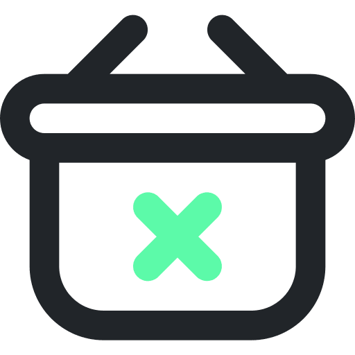 Remove from cart marketing sale commerce and shopping icon