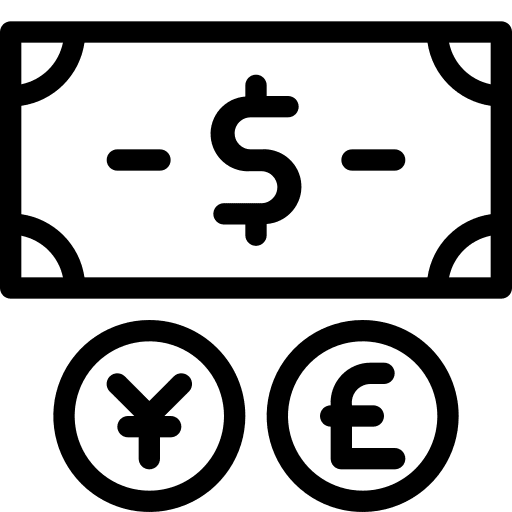 Currency money business finance icon Currency money business finance icon