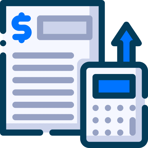 Income accounting expense income icon