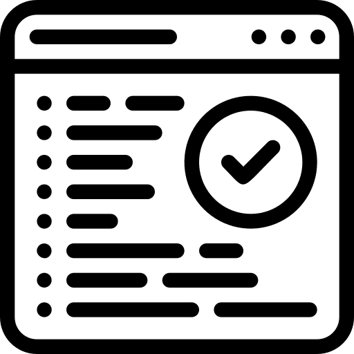 Solving communications quality control checking icon