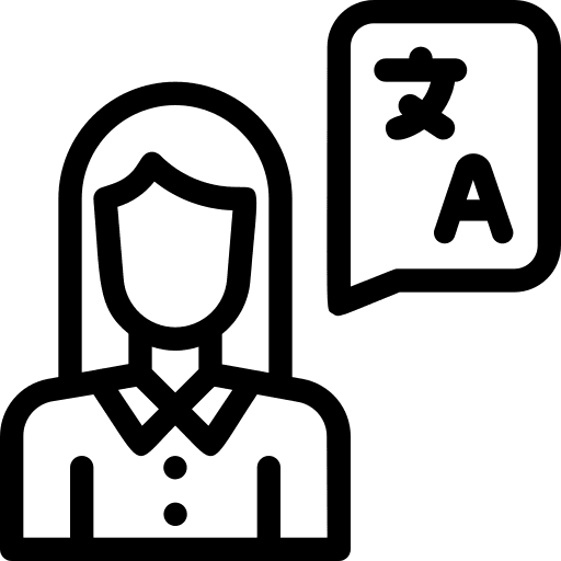 Translator online communications education icon Translator online communications education icon