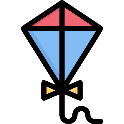 Kite hobbies and free time toy leisure icon Kite hobbies and free time toy leisure icon