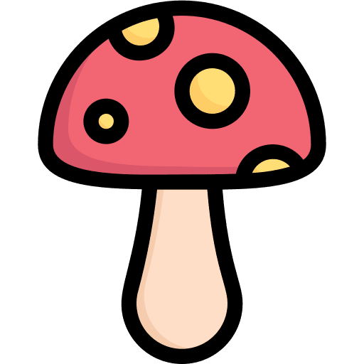 Mushroom spring nature toadstool icon Mushroom spring nature toadstool icon