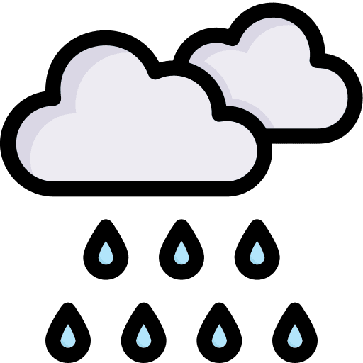Rain weather raindrops falling icon Rain weather raindrops falling icon