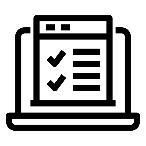 Online survey checklist computer online survey icon