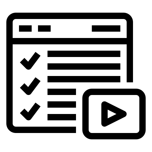 Video survey video player video icon