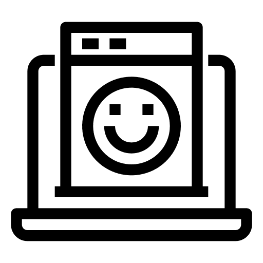 Computer laptop customer review emoji icon