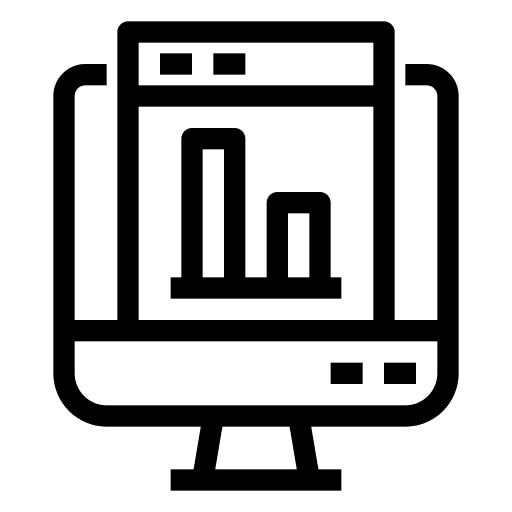 Evaluating analysis business and finance evaluation icon