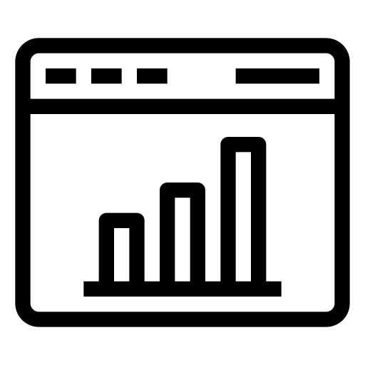 Graph business report bar chart growth icon