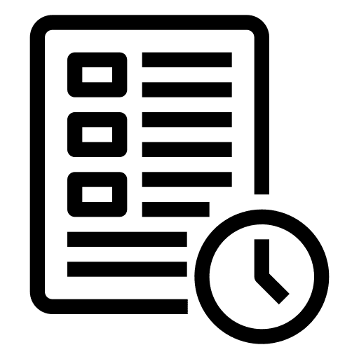 Time deadline checklist time icon