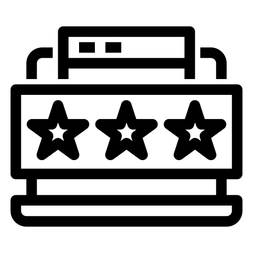 Laptop star customer review rating icon