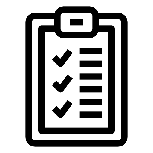 Survey document checklist clipboard icon