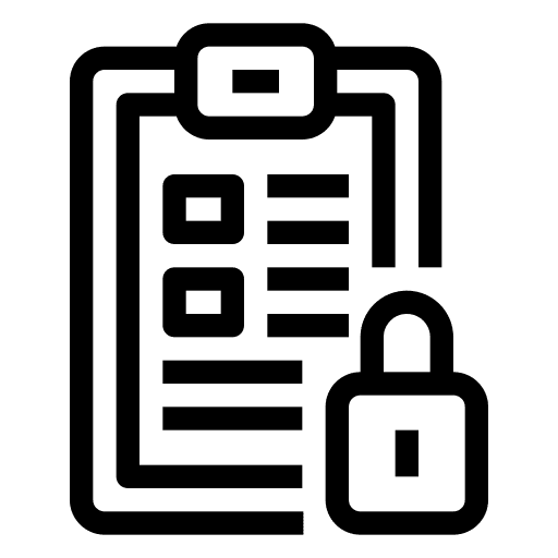 Survey document privacy files and folders icon