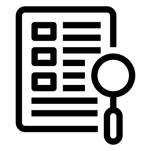 Survey finding answer marketing icon