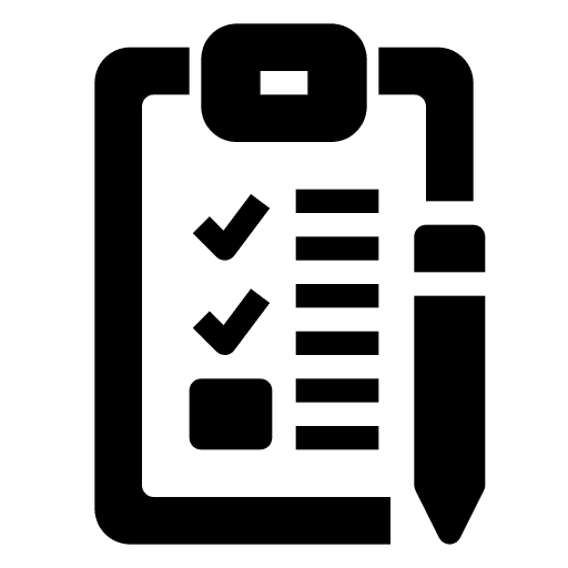 Questionnaire compliance evaluate checklist icon
