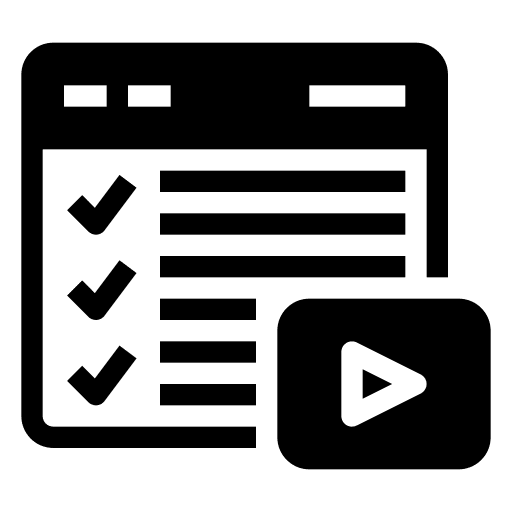 Video checklist video feedback icon