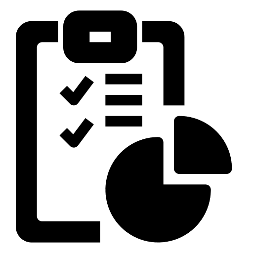 Data analytics checklist report business and finance icon