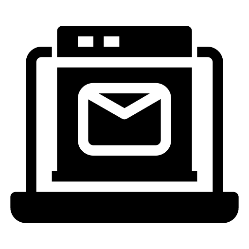 Laptop communications mail message icon