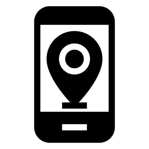 Location smartphone placeholder pin icon