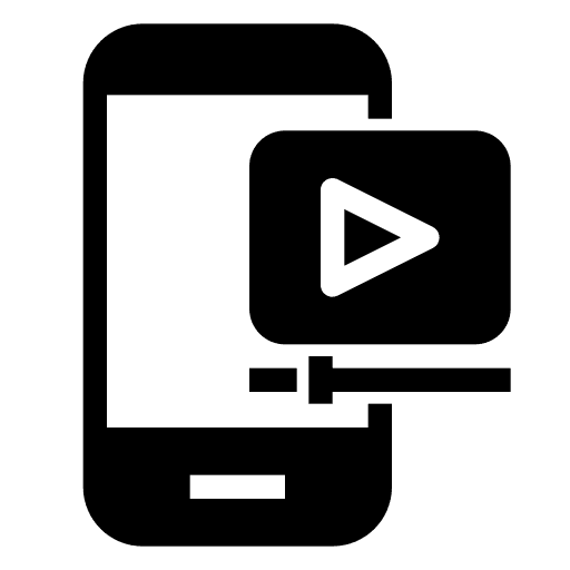 Online video handphone smartphone online video icon