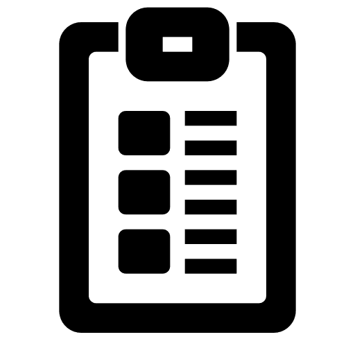 Poll task list clipboard survey icon