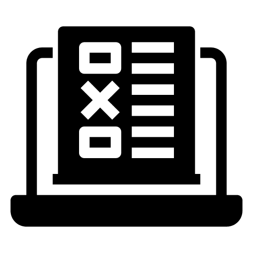 Checklist computer online survey laptop icon