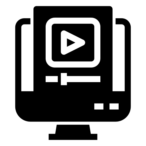 Computer play button music and multimedia computer icon