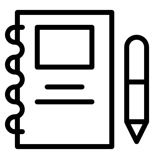 Notebook pen finance notebook icon