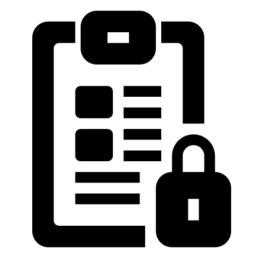Survey document security privacy icon