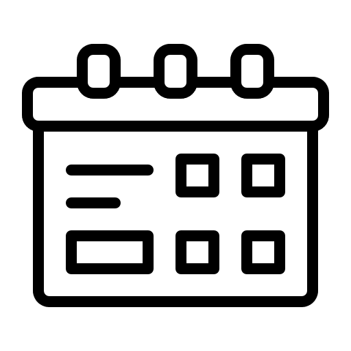 Calendar time and date finance and business simple icon