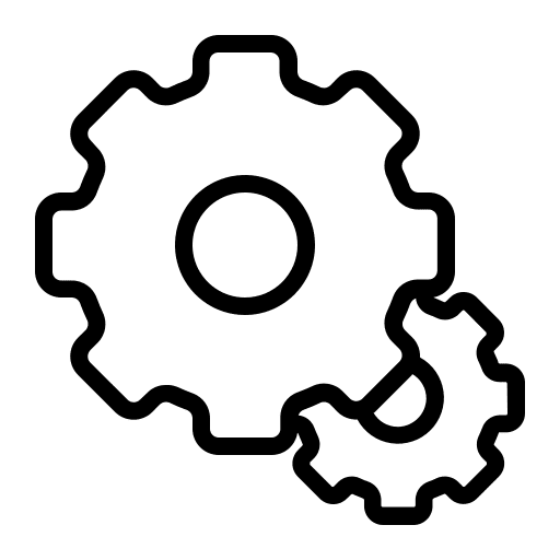Setting preference gear business and finance icon