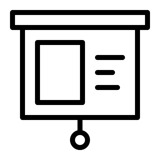 Slide focus finance and business slide projector icon Slide focus finance and business slide projector icon