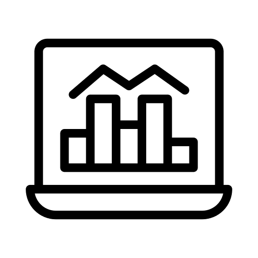 Business report bar chart business report growth icon