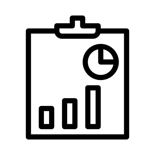 Report pie chart clipboard business and finance icon