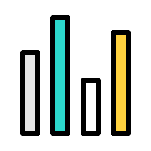 Bar chart line chart business graph line icon