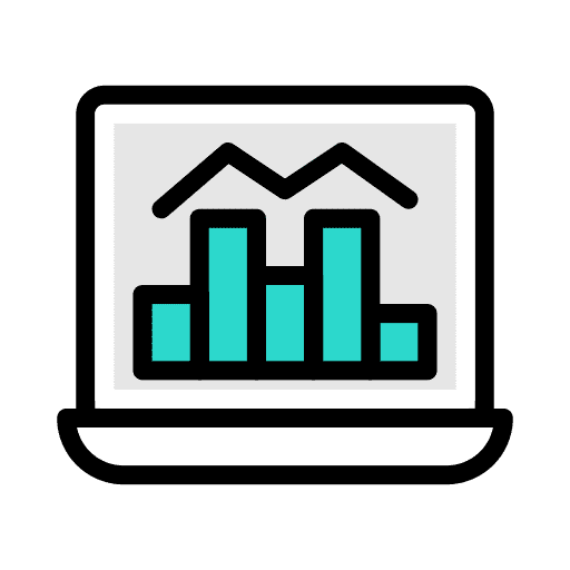 Business report bar chart analysis business report icon